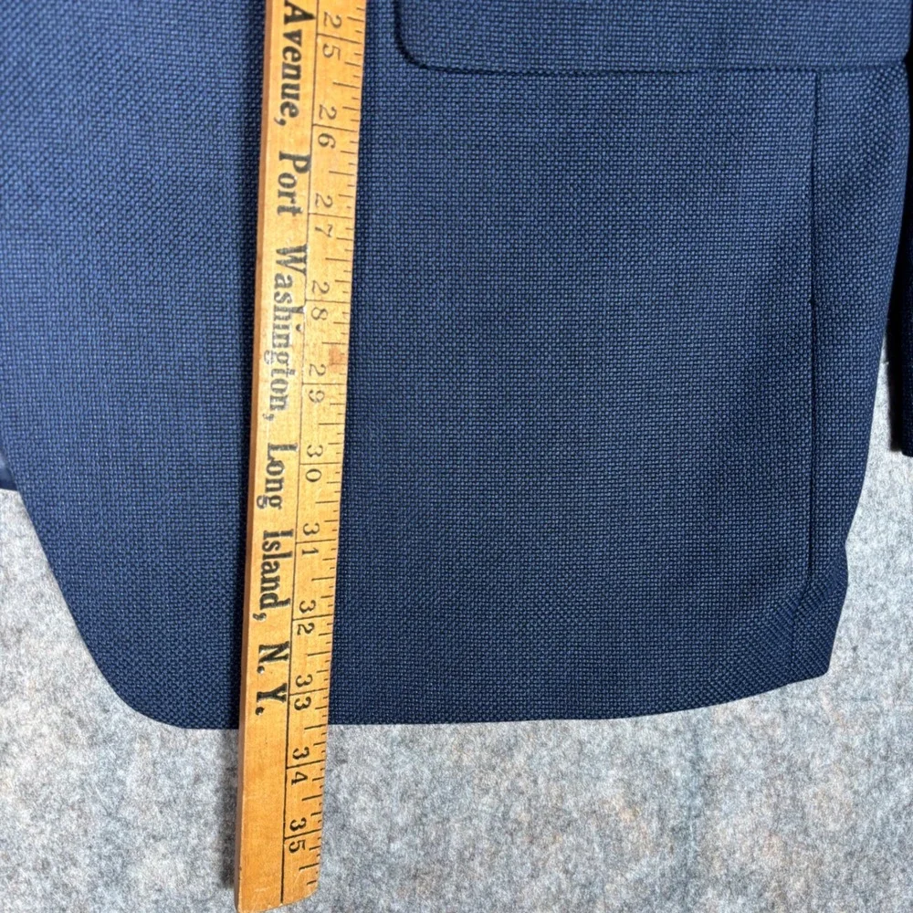 Ralph Lauren Blazer Mens Blue Textured Two Button Sport Coat Jacket Black Label‎